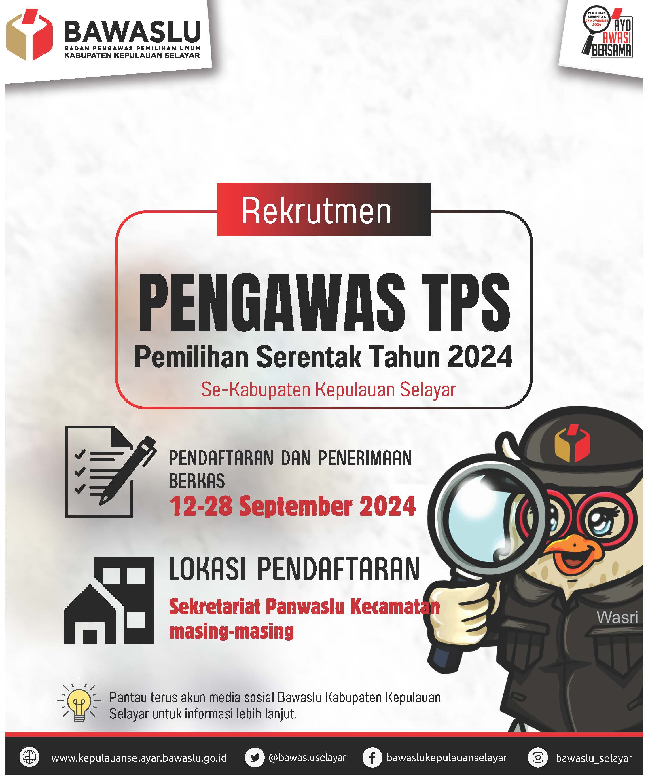 Bawaslu Kepulauan Selayar Siap Rekrut 301 PTPS untuk Pilkada 2024