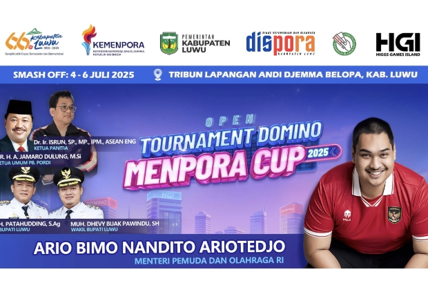 Open Tournament Domino Menpora Cup 2025 Terbesar Digelar di Sulsel