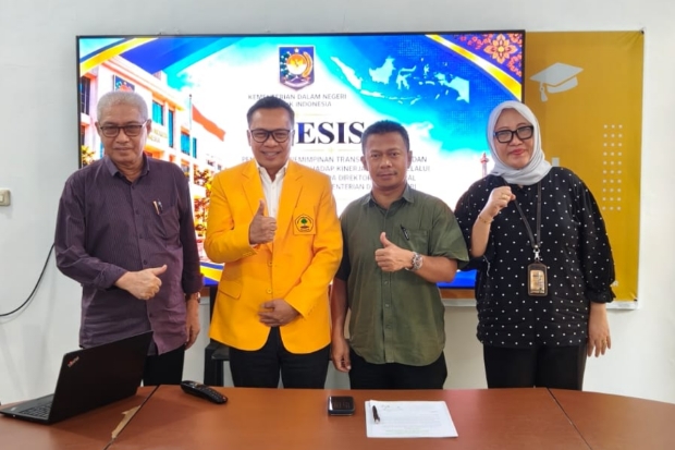 Teliti Kepemimpinan Transformasional, Tenaga Ahli Kemendagri Raih Gelar Magister di STIEM Bongaya