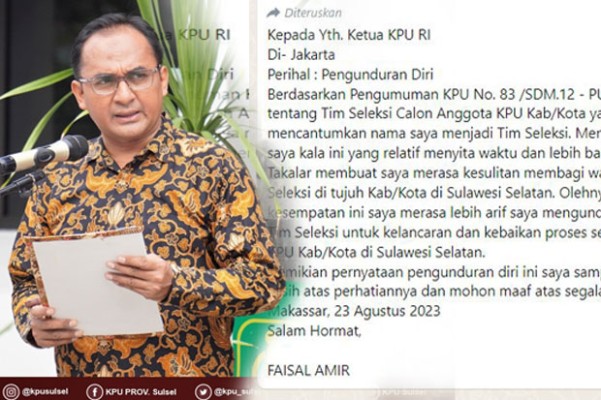 Beredar Kabar Faisal Amir Mundur jadi Timsel KPU, Alasan Sibuk di Takalar