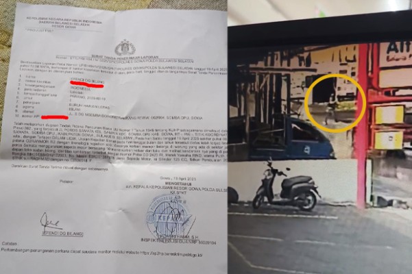 Pencuri Motor Beraksi di Samata Gowa, Polisi Buru Pelaku Jaket Hitam Putih