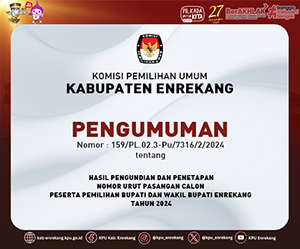 Pengumuman Komisi Pemilihan Umum Kabupaten Enrekang