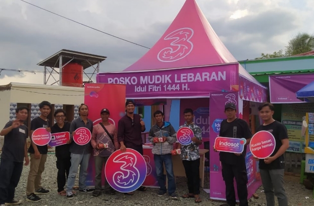 Sambut Lebaran, Tri Siapkan 6 Posko Mudik di Kalimantan & Sulawesi