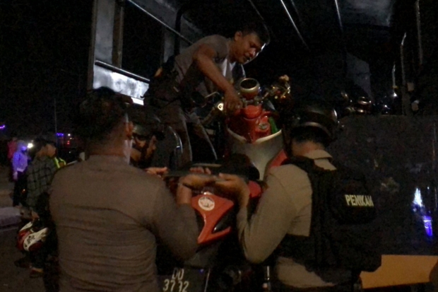 Ratusan Motor Berknalpot Racing di Makassar Diamankan Polisi