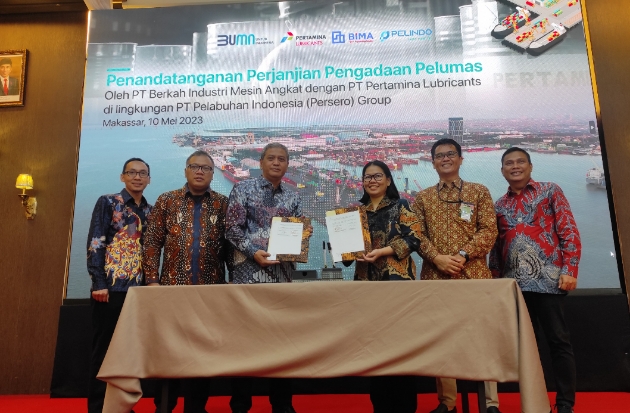 Dukung Industri Pelabuhan Indonesia, PT BIMA & Pertamina Lubricants Kerja Sama Pengadaan Pelumas