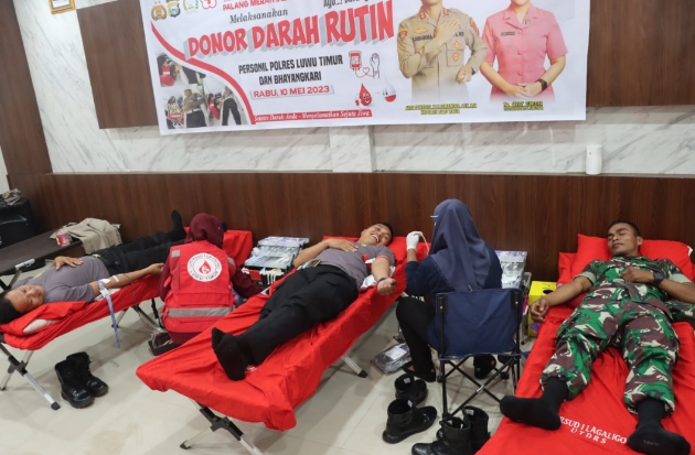 Polres Lutim Gelar Donor Darah, Sukses Kumpul 40 Kantong Darah