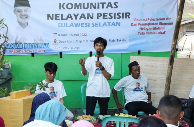 Komunitas Nelayan Pendukung Ganjar Ajak Masyarakat Jaga Kelestarian Air di Takalar