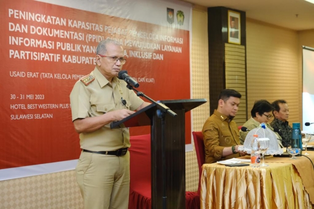 Diskominfo-SP Gowa Gandeng USAID Erat Tingkatkan Kapasitas Pejabat PPID