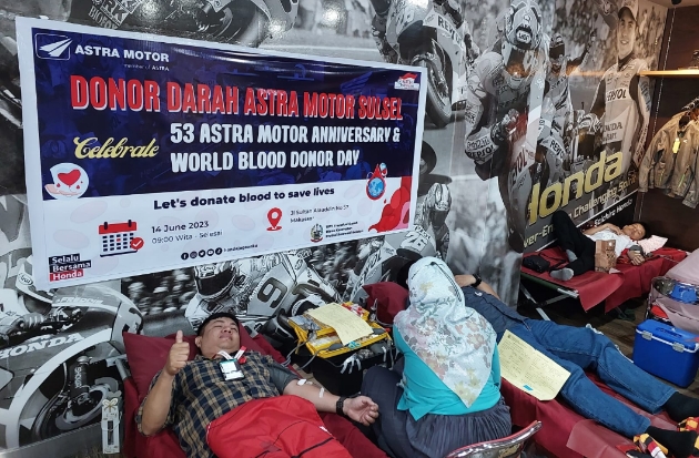 Sambut World Blood Donor Day, Asmo Sulsel Gelar Donor Darah di Makassar