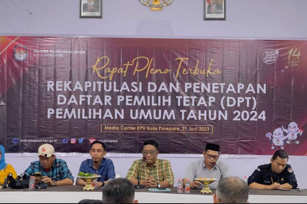 KPU Kota Parepare Tetapkan Jumlah DPT Pemilu Tahun 2024