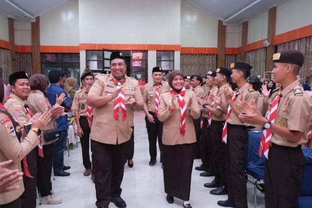 Bupati Maros Lepas Kontingen Pramuka Ikut Rainas di Cibubur