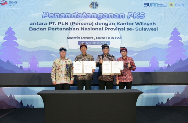 Kebut 100% Sertifikasi Aset Kelistrikan, PLN se-Sulawesi Teken Kerja Sama dengan ATR/BPN