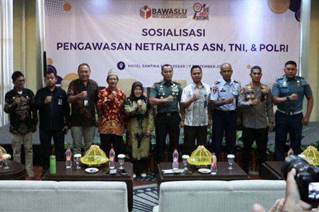 Bawaslu Sulsel Ingatkan ASN & TNI-Polri Bebas dari Intervensi Politik