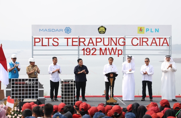 Terbesar di Asia Tenggara! Presiden Jokowi Resmikan PLTS Terapung Cirata 192 MWp