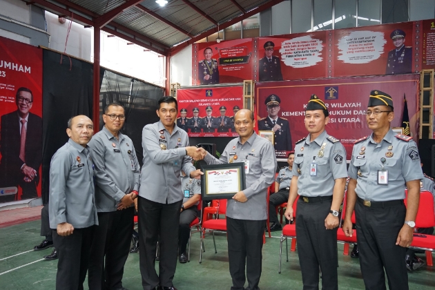 Kanwil Kemenkumham Sulawesi Utara Raih Penghargaan P2HAM