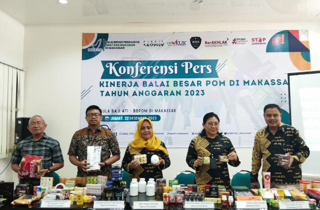 BBPOM Makassar Tindak 32 Kasus Sepanjang 2023, Nilai Total Temuan Capai Rp1,979 Miliar