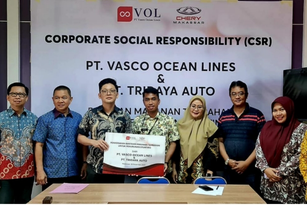 Vasco Ocean Lines dan Tridaya Auto Kolaborasi Bantu Anak Stunting