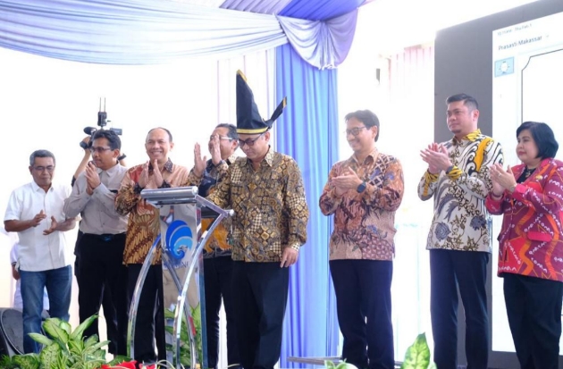Adnan Dampingi Menkominfo Resmikan Gedung Balmon SFR Kelas I Makassar