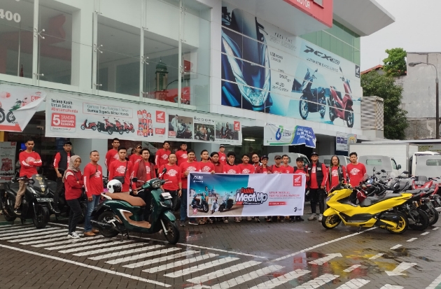 1.000 Peserta Ramaikan Rolling Akbar Honda Premium Matic Riders di Makassar
