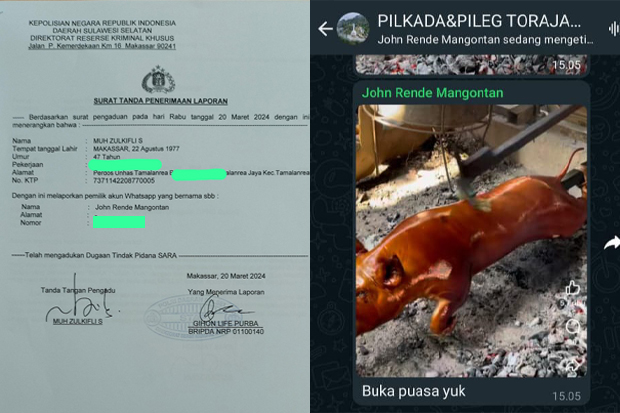 Ajak Buka Puasa dengan Gambar Babi, BMI Laporkan Anggota DPRD Sulsel ke Polda