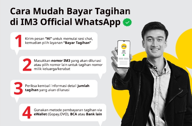 Empat Langkah Mudah Bayar Tagihan di IM3 Official WhatsApp
