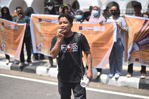 Koalisi Advokasi Jurnalis Sulsel Gelar Aksi Damai di PN Makassar