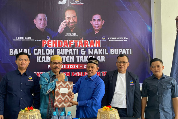 Haji Nojeng Resmi Daftar sebagai Bakal Calon Bupati Takalar di Partai Nasdem