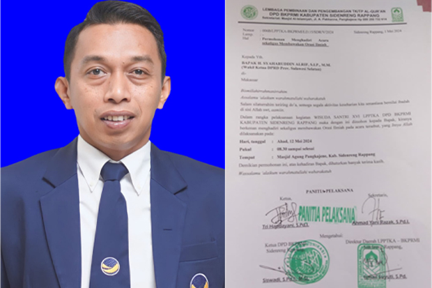 Diduga Ada Intimidasi Pejabat, Syaharuddin Alrif Dilarang Hadiri Wisuda BKPRMI Sidrap