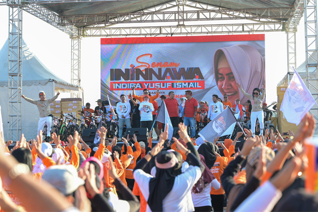 Lewat Senam Ininnawa, Indira Yusuf Ismail Galang Relawan untuk Pemilihan Wali Kota