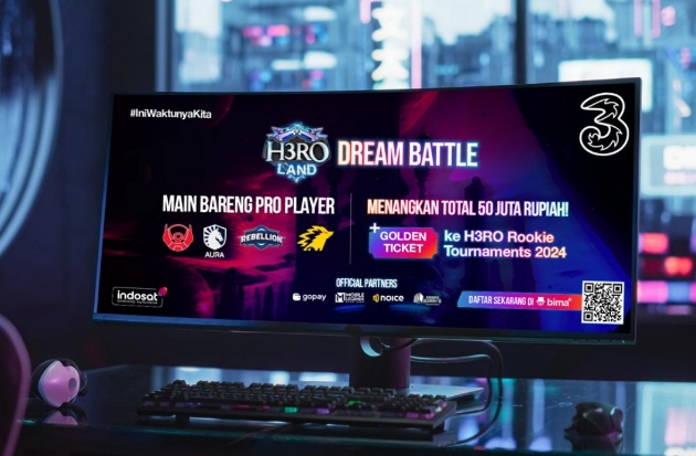 Tri Buka Kesempatan Awali Karier di Industri Gaming lewat H3RO Land Dream Battle