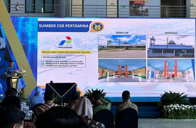 Pertamina & TNI AU Beri Bantuan Sembako & Renovasi Fasilitas Umum Senilai Rp268 Juta