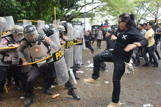 Polres Bone Lakulan Sispamkota Antisipasi Konflik Pelaksanaan Pilkada 2024