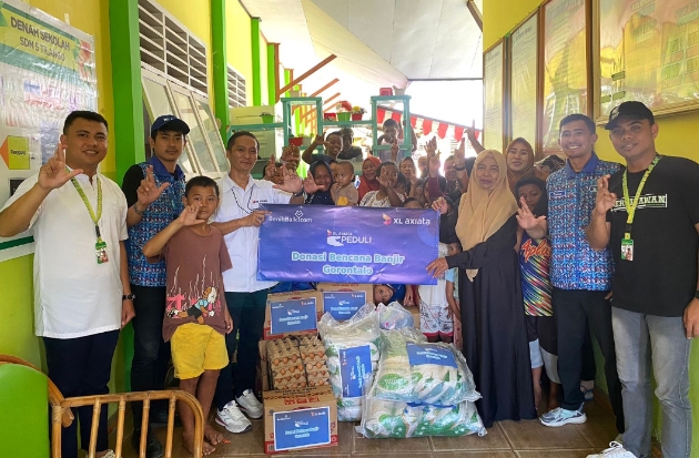 XL Axiata Salurkan Bantuan untuk Korban Banjir & Longsor di Gorontalo