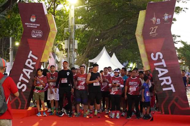 KPU Makassar Gelar Pilkada Run 2024, Ajak Peserta Memilih di Pilwalkot