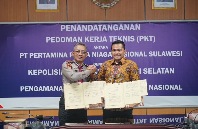 Pertamina Sulawesi & Polda Sulsel Jalin Kerja Pengamanan Obvitnas