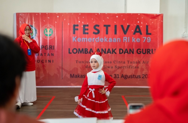 Ratusan Murid TK se-Kecamatan Rappocini Ikuti Festival Kemerdekaan di Ja & Joy