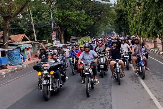 Berjalan Aman dan Tertib, Ribuan Rider Bantaeng Riding Santai Bersama Uji Nurdin