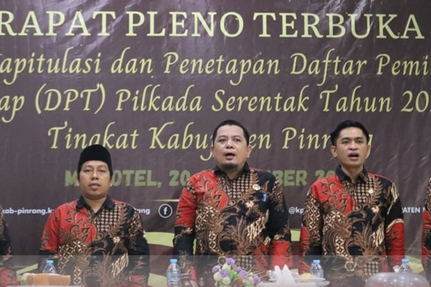 KPU Pinrang Tetapkan 294.224 DPT untuk Pilkada 2024