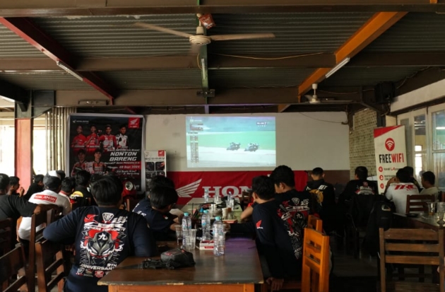 Meriah! Asmo Sulsel Gelar Nobar MotoGP Mandalika Bareng Bikers Honda Community