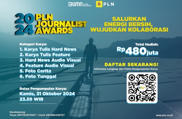 Yuk Ikutan PLN Journalist Award 2024, Total Hadiah Rp480 Juta