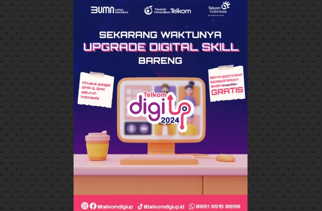 Telkom DigiUp 2024: Program Sertifikasi Digital untuk Siswa SMA/SMK