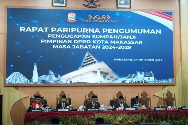 4 Pimpinan Resmi Dilantik, Supratman Jabat Ketua DPRD Makassar Definitif