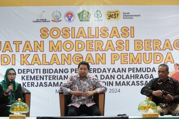 Kemenpora Kolaborasi UIN Alauddin Sosialisasi Penguatan Moderasi Beragama