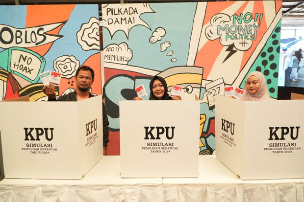 KPU Sulsel Simulasi Pemungutan dan Perhitungan Suara Pilkada Serentak 2024