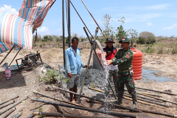 Pengerjaan Sumur Bor Program Unggulan Kasad TNI Manunggal di Jeneponto Rampung 100%