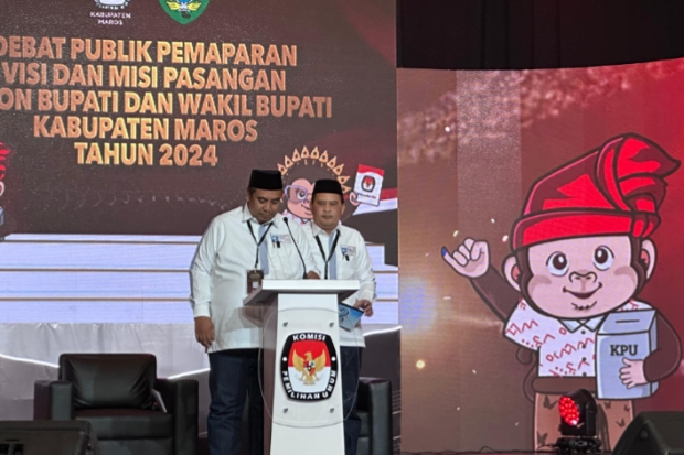 Chaidir-Muetazim Tampil Memukau di Awal Debat Publik Pilkada Maros 2024