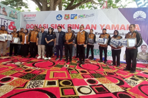 Yamaha Institut Rampungkan Program Donasi Motor ke SMK Binaan di Sulselbar