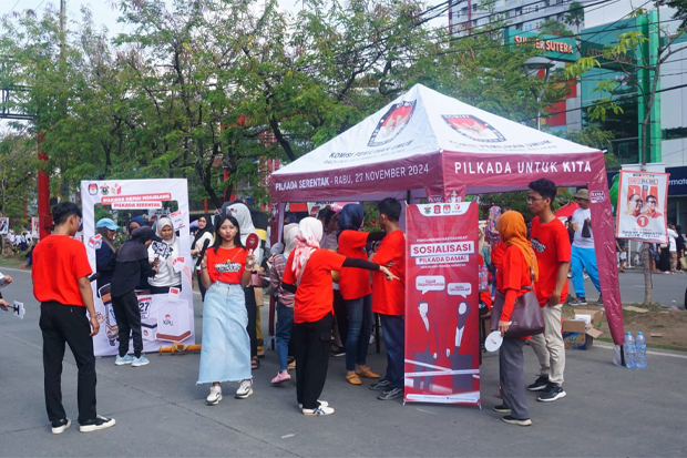 Departemen Ilmu Politik FISIP Unhas Sosialisasi Pilkada Damai di CFD Boulevard Makassar