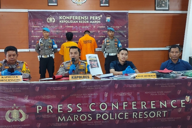 Polres Maros Berhasil Ungkap Kasus Judol, 2 Tersangka Diamankan