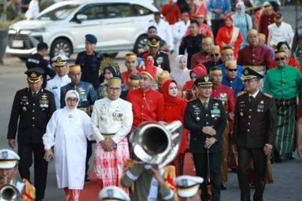 Rudianto Lallo Hadiri Upacara HUT RI ke-79 di Anjungan Pantai Losari